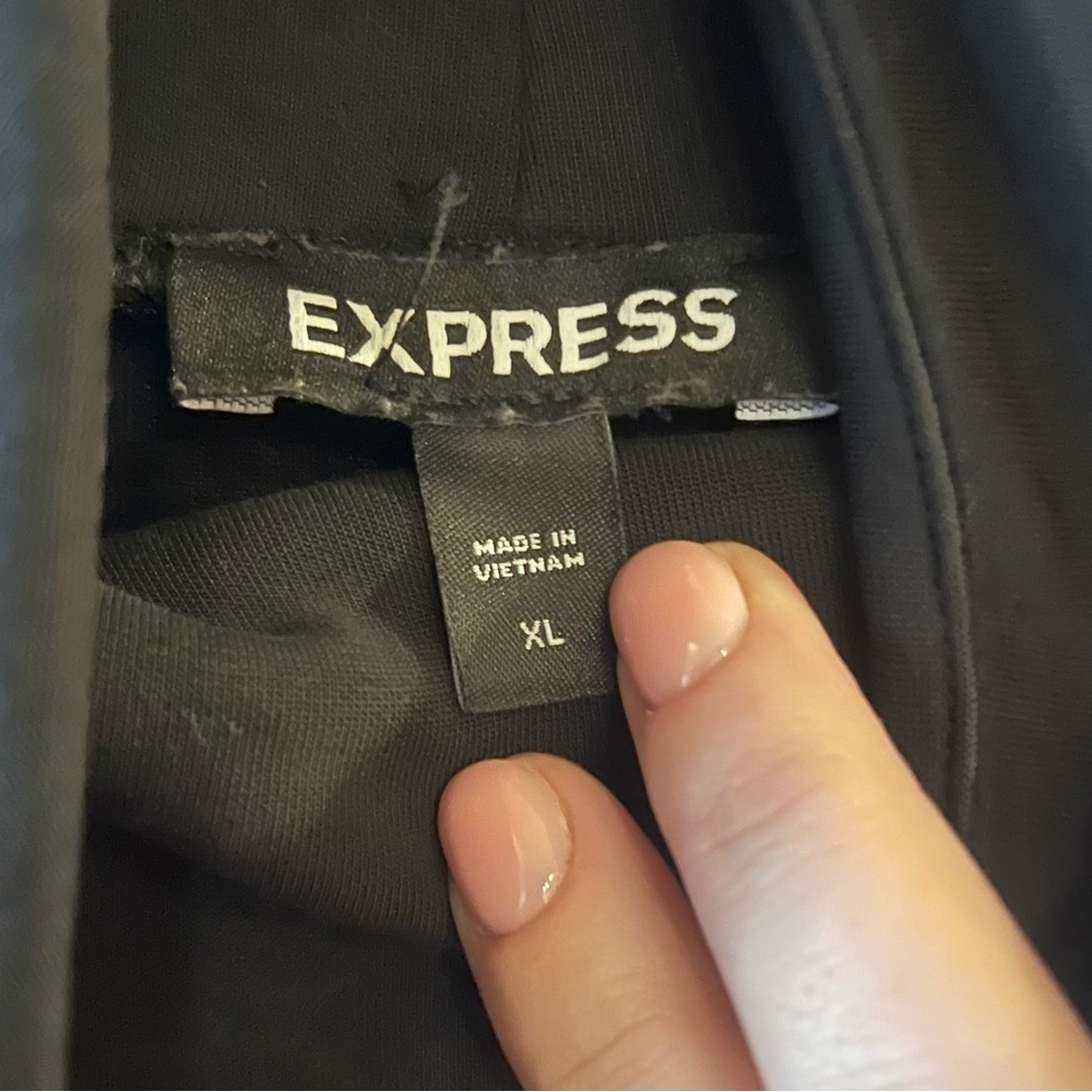 Express Ribbon Funnel Neck Scuba Sweatshirt - Picture 4 of 7